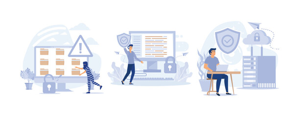 Poster - cyber security, data protection, database, cyber security, control, protection of computer services 