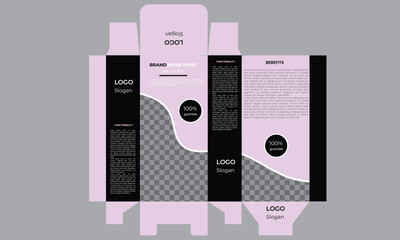Wall Mural -  Cardboard Box and Paper Tube Mockup. chocolate package box design template. Ready package design for milk drinks ect.