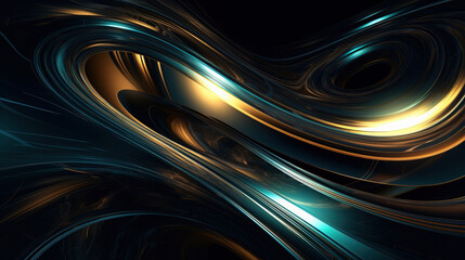 Wall Mural - metal curve object background,created with generative ai tecnology.