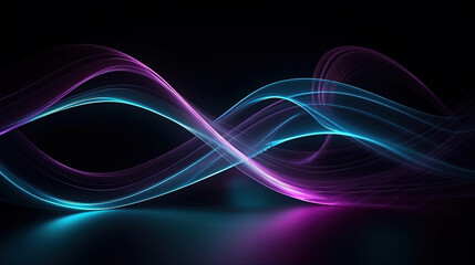 Leinwandbilder - curve ray abstract figure,created with generative ai tecnology