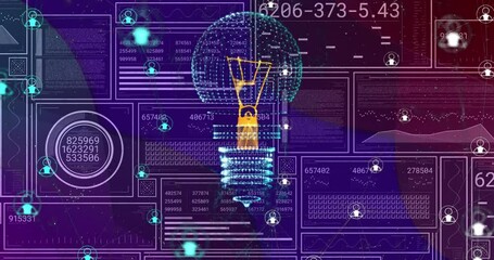 Poster - Animation of light bulb, connections and data processing