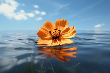 attractive and classy image of cosmos flowers generated by ai