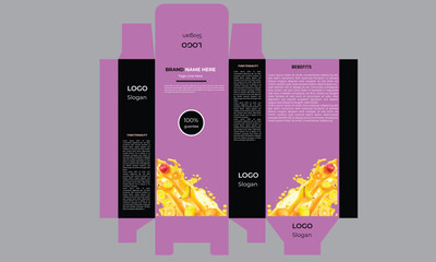 Wall Mural - chocolate package box design template. Ready package design for milk drinks ect. 
