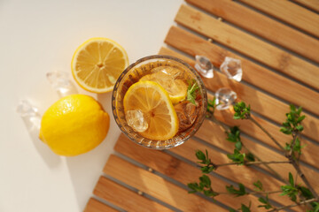 Wall Mural - Ice tea - drink for refreshing in hot summer weather