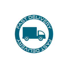 Sticker - Fast delivery icon isolated on transparent background