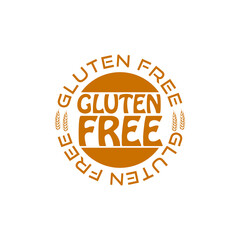 Canvas Print - Gluten free icon isolated on transparent background