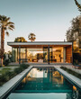 © MxCaptures - Stylish Serenity: Inviting House with a Magnificent Pool - Generative Ai