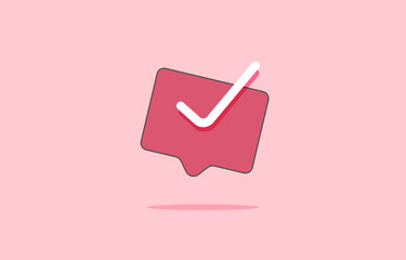 red check message icon illustration