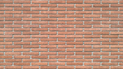 Brick wall texture background slightly worn by the passage of time in a reddish tone. Seamless repeatable pattern for use in 3D modeling and graphic design