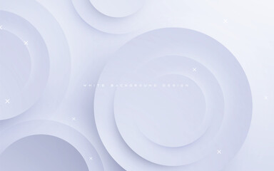 Abstract white circle shape light and shadow background