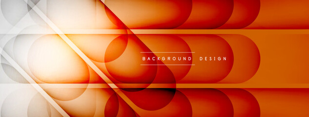 Wall Mural - Abstract background - geometric composition created with lights and shadows. Technology or business digital template