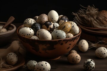 Poster - Bowl eggs. Generate Ai