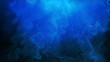 Beautiful Distorted Digital Abstract background with wave line on blue gradient background.