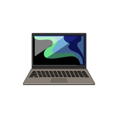Poster - technology laptop computer cartoon. pc blank, desktop business technology laptop computer sign. isolated symbol vector illustration