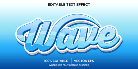 Wall Mural - Wave style editable text effect