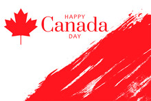 Happy Canada Day Background Design With Text. Greeting Card For Canada Independence Day