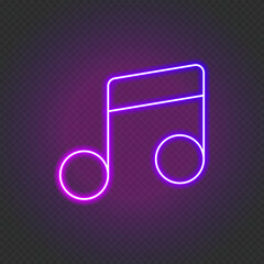 Poster - Glowing neon music note icon. Colorful music sign. Glowing neon. Vector illustration