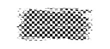 Race Finish Checkered Flag Grunge Background. Rally Championship Finish Or Start Signal, Bike Or Car Race Checkered Flag Pattern Or Motorsport Competition Victory Or Wining Background Vector Banner
