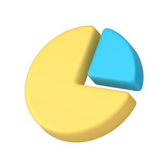 Poster - Circle graph pie chart scheme section segment economy budget calculation isometric 3d icon vector