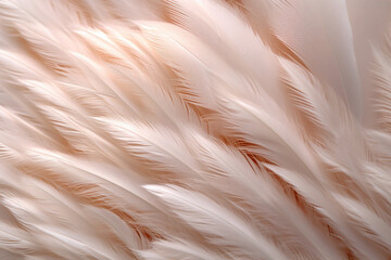 Poster - A close-up photograph of a down feather, with its soft and fluffy texture beautifully captured, Generative AI technology.