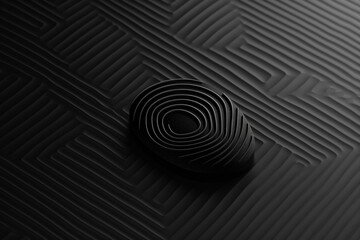 Poster - A minimalist fingerprint design, with clean lines and simplified shapes,  Generative AI technology.