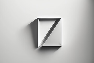 Wall Mural - Logo letter Z on white paper on a white background