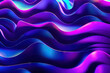 © ADDICTIVE STOCK - Generative AI illustration of abstract bright multicolored background with wavy glowing lines forming shining seamless ornament