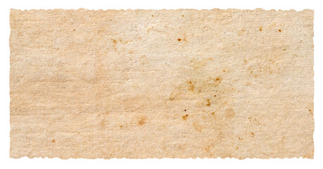 Poster - isolated photo of old blank brown grunge paper banner