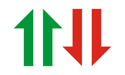 Poster - Green Red Up Down Split Arrows