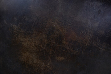 Wall Mural - Artificial leather with brown scratches. Background with scratch surface texture. Grunge background. Overlay for your design with copy space. High quality photo