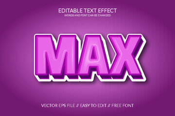 Wall Mural - Max 3D Fully Editable Text Effect Template 