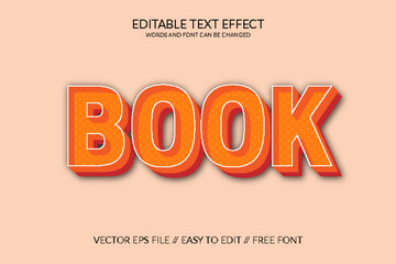 Wall Mural - Book 3D Fully Editable Text Effect Template 