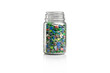 plastic granulate made from recycled pet bottles