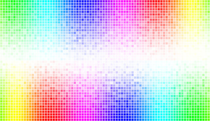 Leinwandbilder - Abstract spectrum colorful bottom mosaic with white copy space.