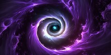 Purple Galaxy Magic Vortex By Ai Generative
