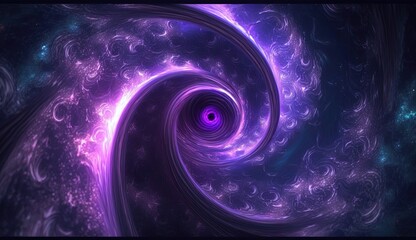 purple galaxy magic vortex by ai generative