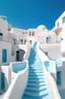 imaginary View of Oia town in Santorini island in Greece -- Greek landscape Generative AI