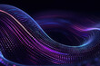 © ADDICTIVE STOCK - Generative AI illustration of abstract visual background with glowing lights and lines in dark space with illuminated dots