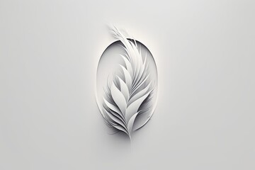 Poster - Abstract white perv framed on a white background
