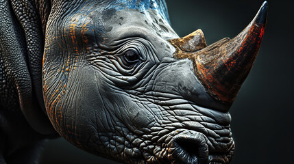 Canvas Print - close up of an Rhinoceros