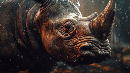 Canvas Print - close up of an Rhinoceros