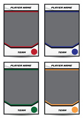 Wall Mural - Sport player trading card frame border template