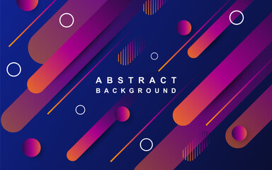 blue modern abstract background design, geometric composition, purple neon orange gradations and patterns. for futuristic design posters