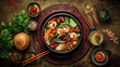 Asia Fusion: Eine vielfältige Komposition asiatischer Köstlichkeiten in einer Schale
