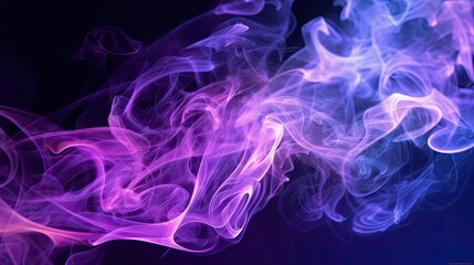 Poster - Futuristic conceptual world,Abstract smoke over the asphalt illuminated by multicolored neon lights,AI generated.