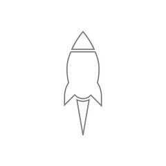 Sticker -  Rocket line icon isolated on transparent background