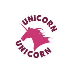 Poster - Unicorn silhouette icon isolated on transparent background