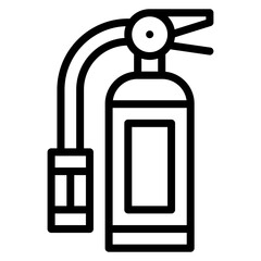 Sticker - Fire Extinguisher Vector Line Icon