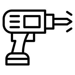 Sticker - Hand Drill Vector Line Icon