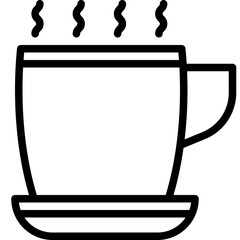 Sticker - Cup Vector Line Icon